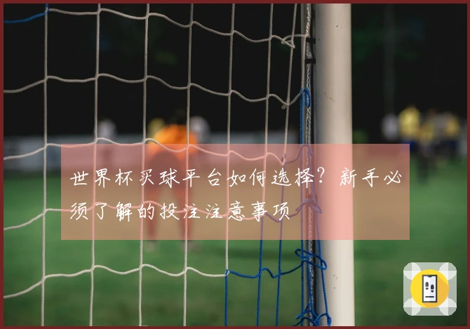 世界杯买球平台如何选择？新手必须了解的投注注意事项